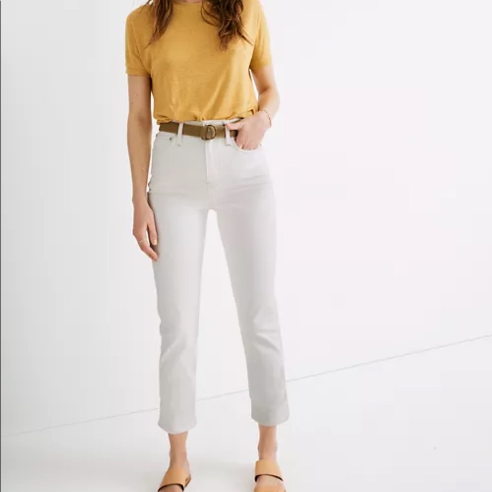 Madewell Women's Classic Straight Jeans in Tile White Size 23 AJ203